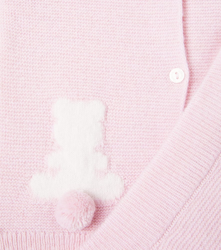 Patachou Baby Knitted Cardigan And Pants Set In Pink