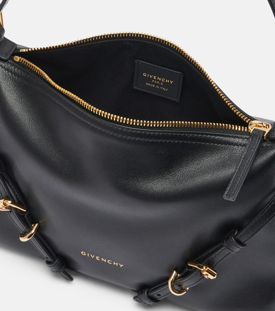 Givenchy Voyou Mini Leather Shoulder Bag In Black