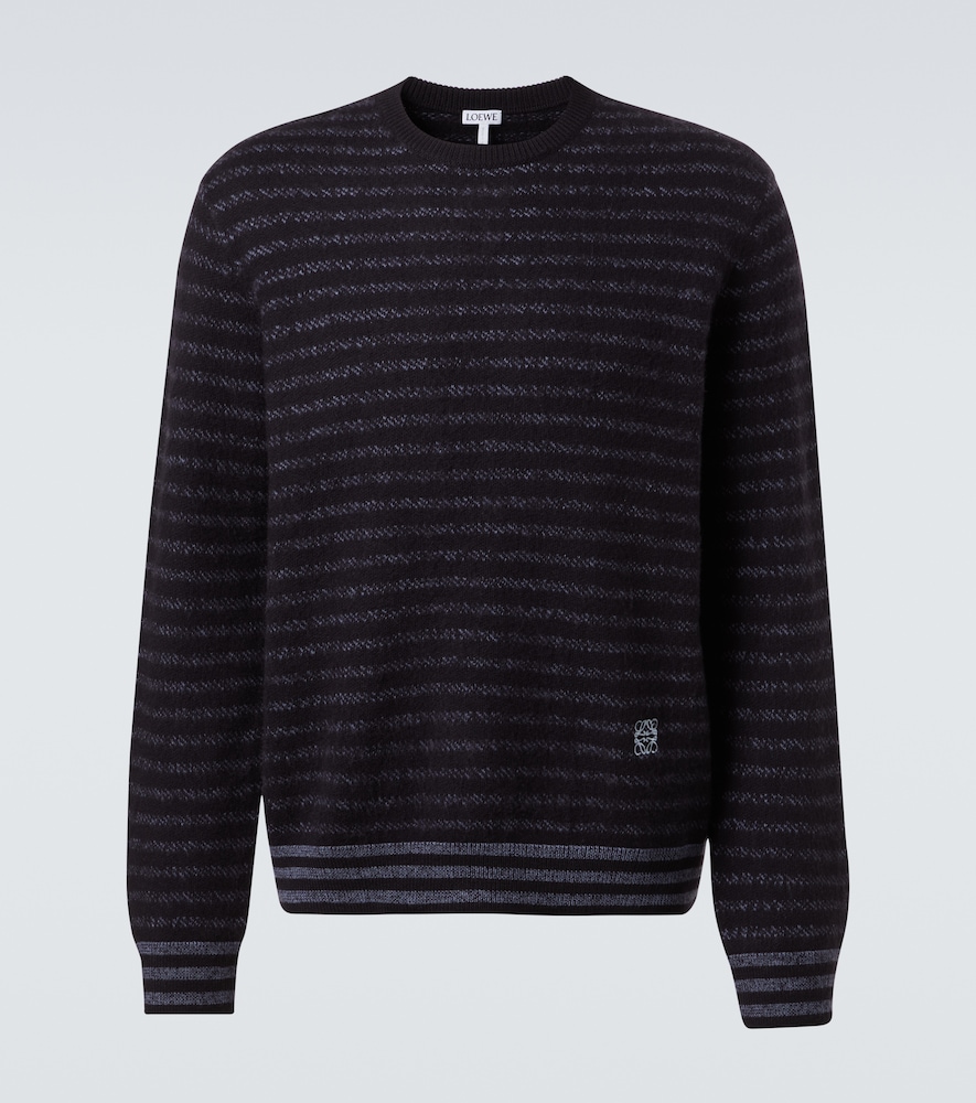 Loewe Anagram striped wool sweater