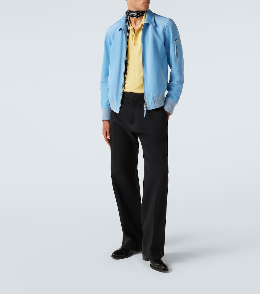 Suede Blouson Jacket