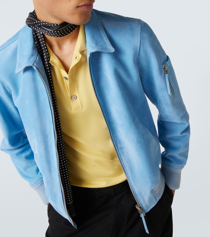 Suede Blouson Jacket
