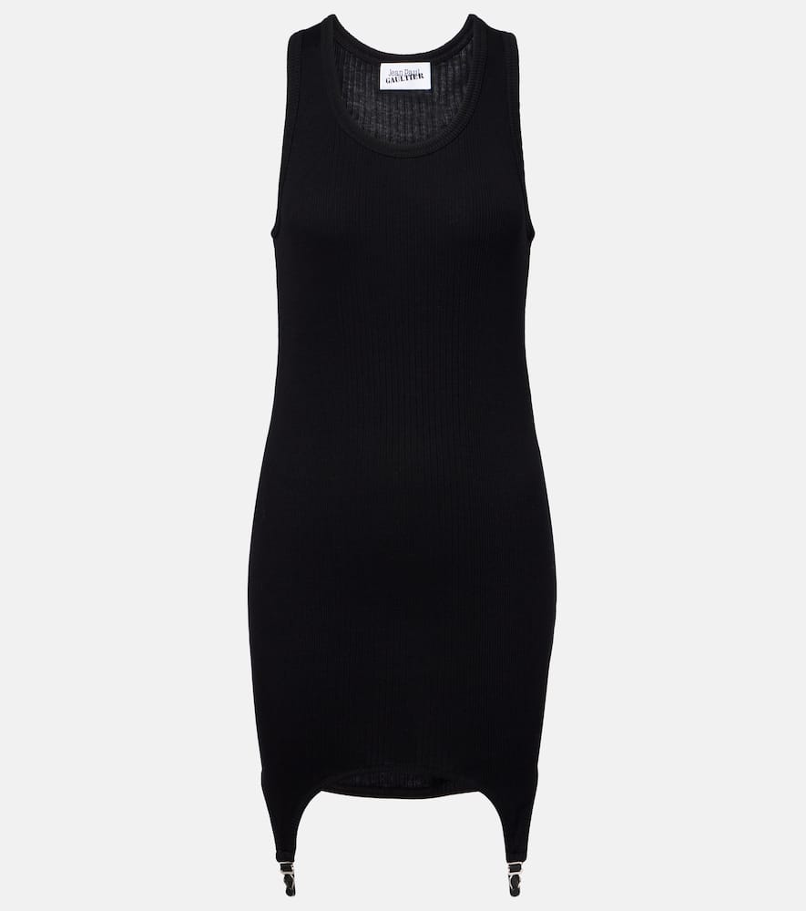Jean Paul Gaultier Dress With Garter Detail In Black