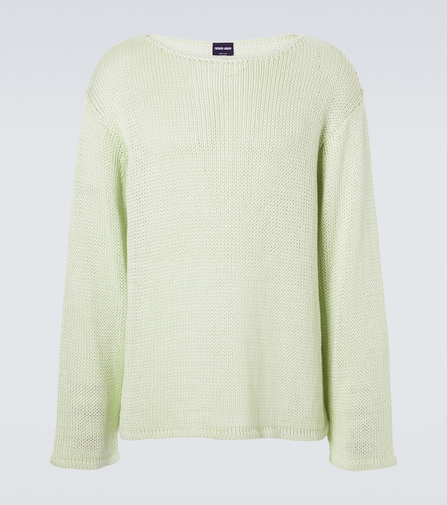 Giorgio Armani Pull en lin et cachemire mlangs 495 €