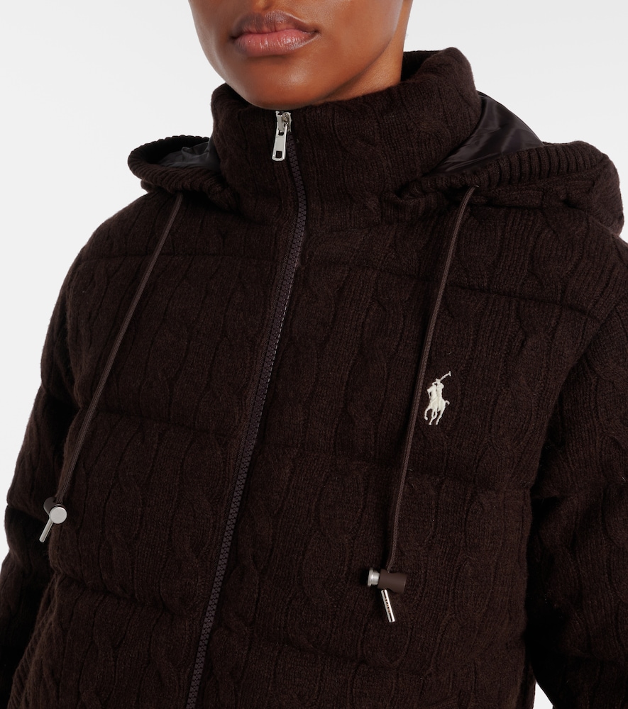 Polo Ralph Lauren Cable-Knit Wool And Cashmere Puffer Jacket