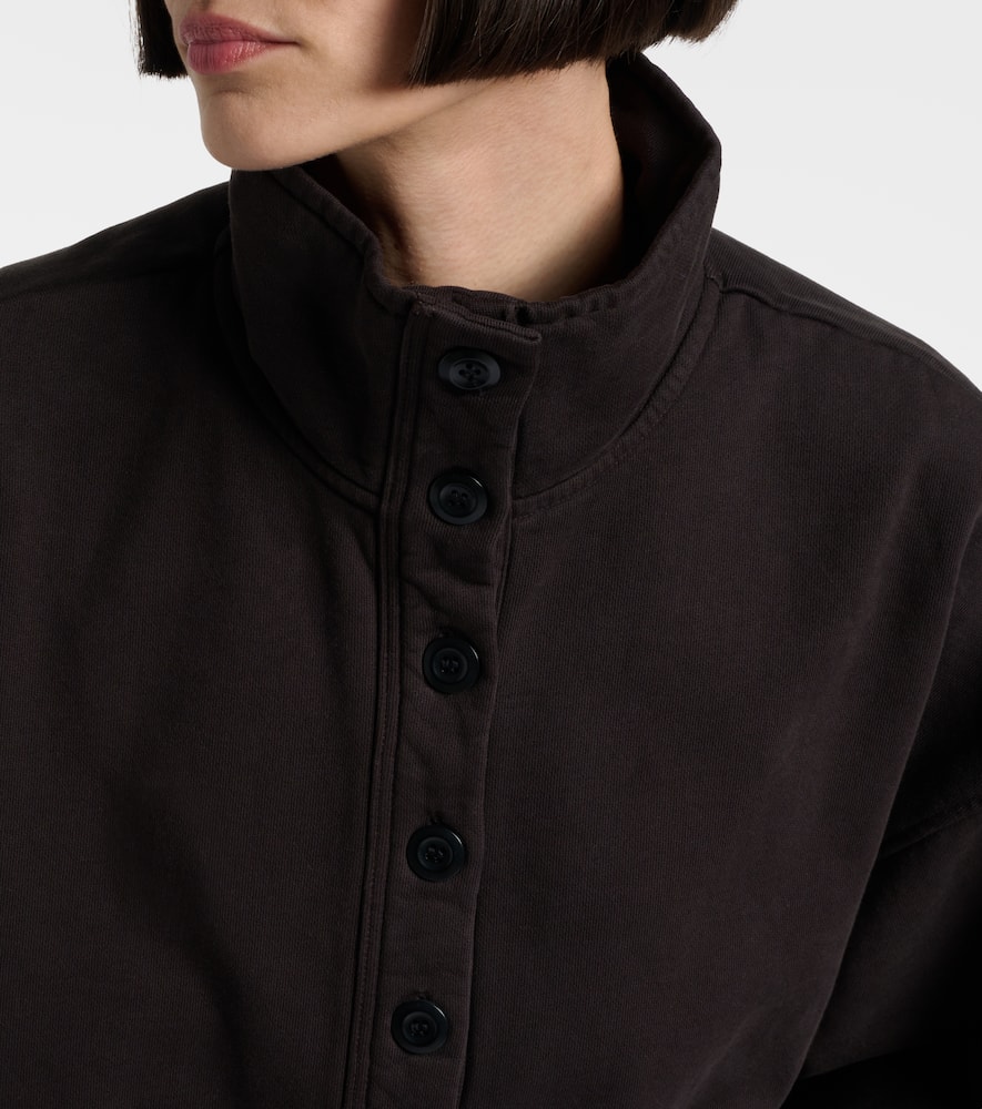 Citizen Of Humanity Mirelle Cotton Fleece Sweatshirt In Brown