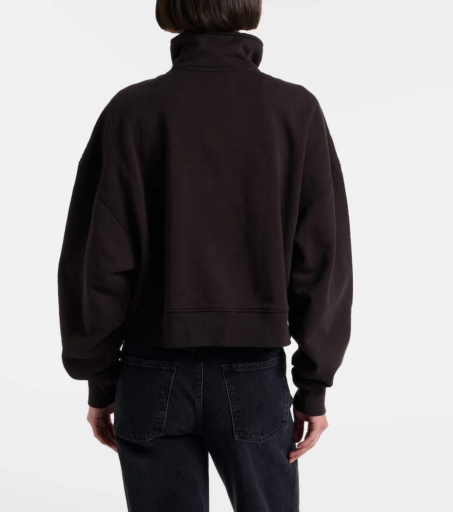 Citizen Of Humanity Mirelle Cotton Fleece Sweatshirt In Brown