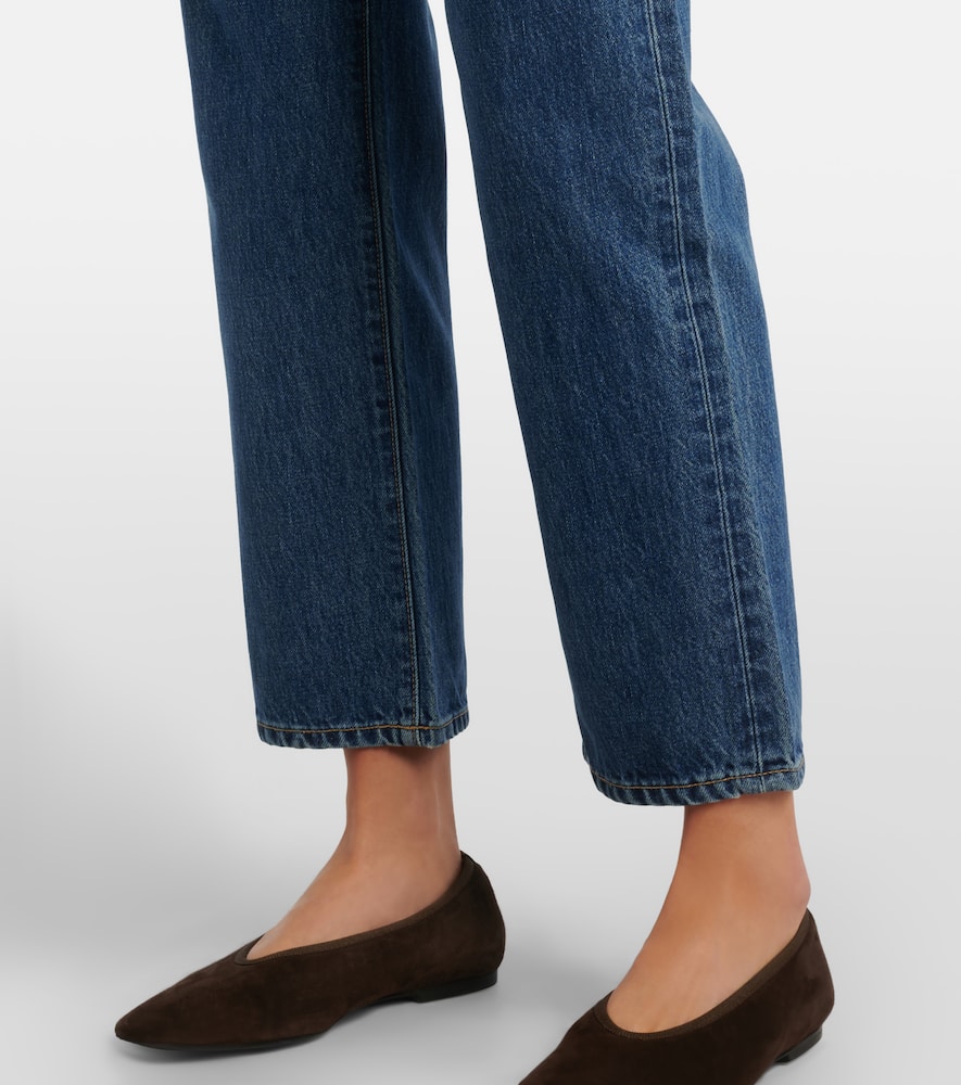 Slvrlake London Cropped High-rise Straight Jeans In Blue