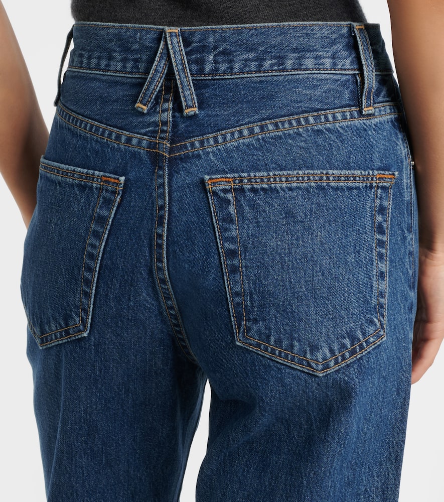 Slvrlake London Cropped High-rise Straight Jeans In Blue