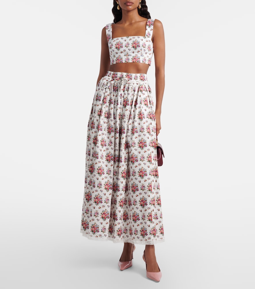  Dolce&gabbana Dolce&gabbana Maxirock Aus Baumwolle Mit Spitze 