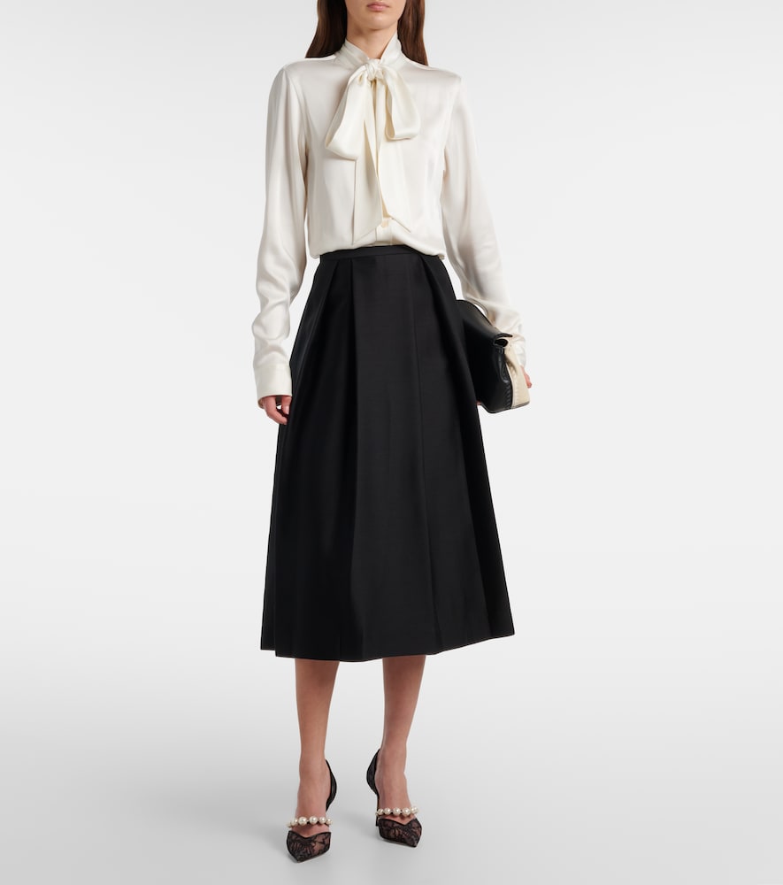 Aurelie 85 Lace And Leather Pumps