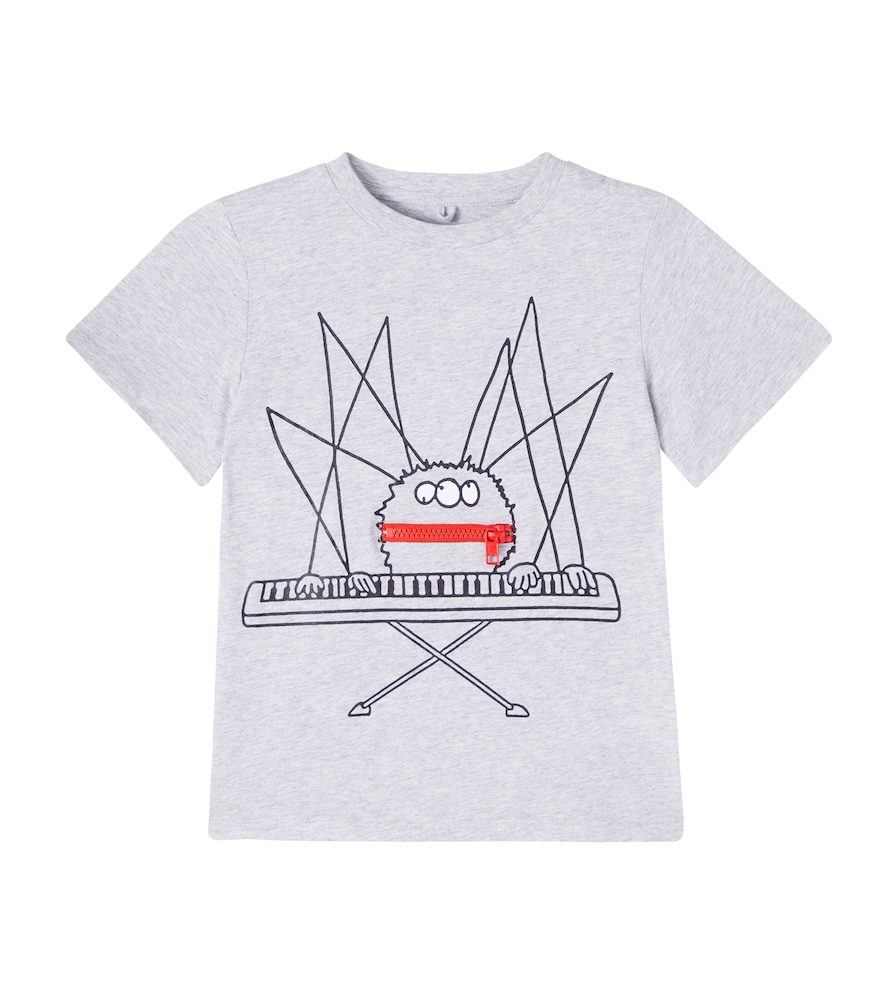 Stella McCartney Kids Embellished printed cotton jersey T-shirt　Stella McCartney キッズ 装飾プリント コットンジャージー T シャツ Stella
