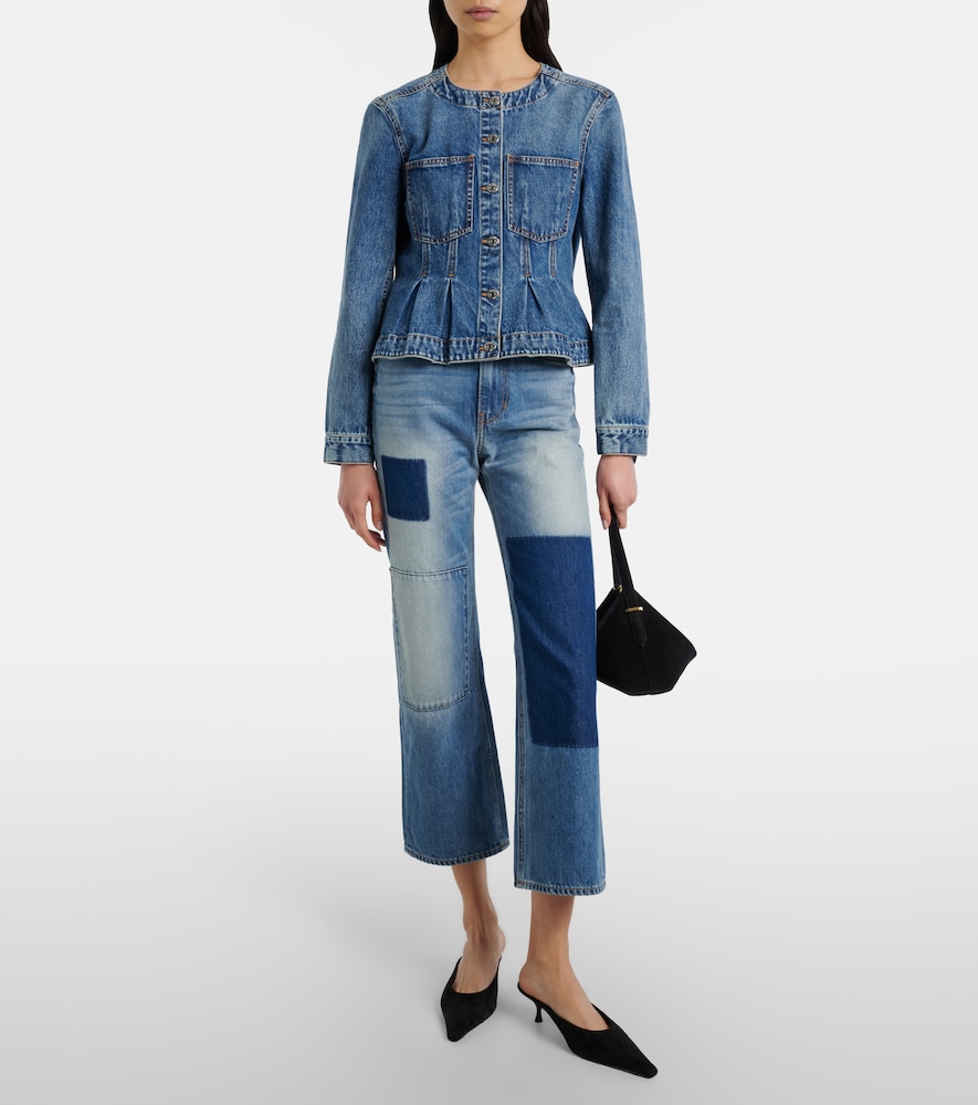  Veronica Beard Veronica Beard Jeans Rectos Con Patchwork 