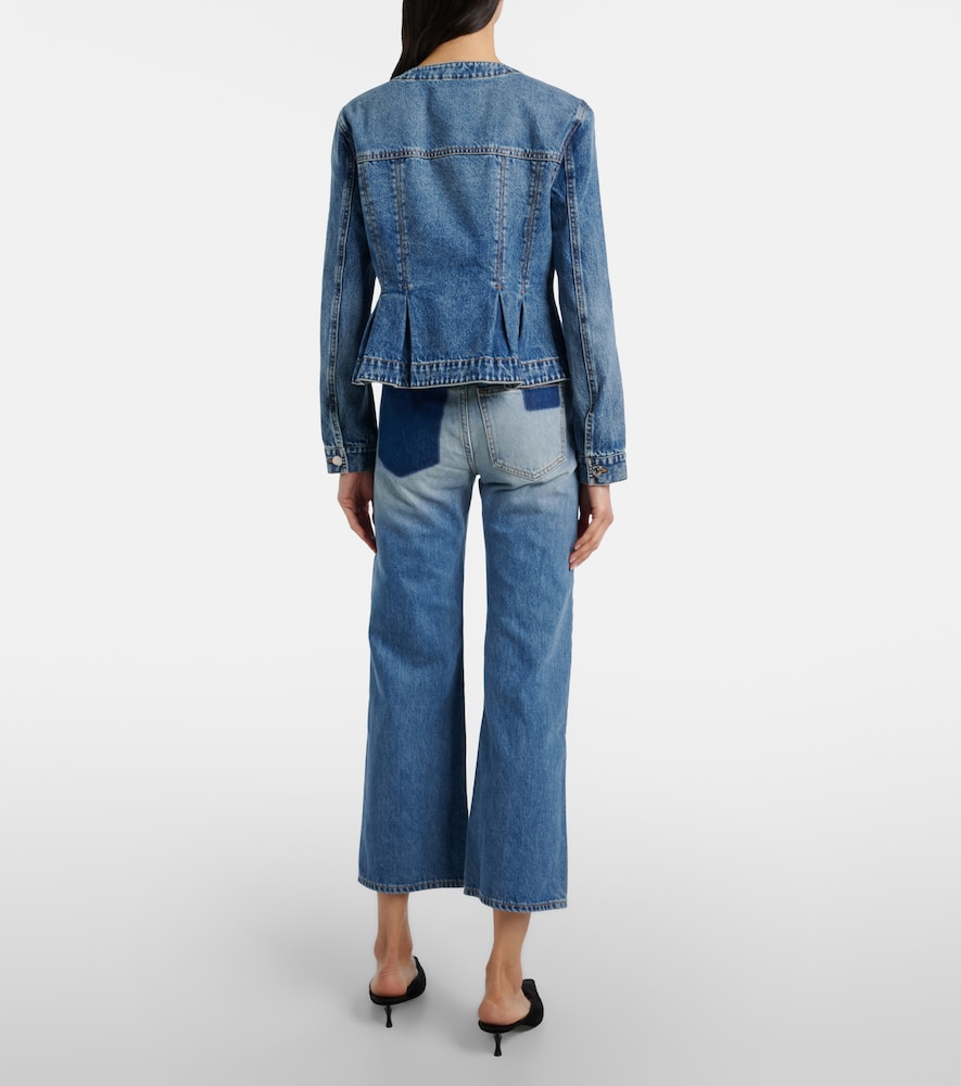 Patchwork Straight Jeans