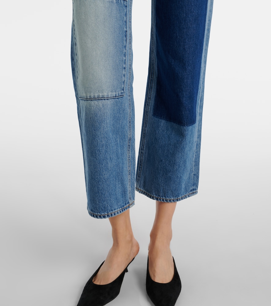 Patchwork Straight Jeans