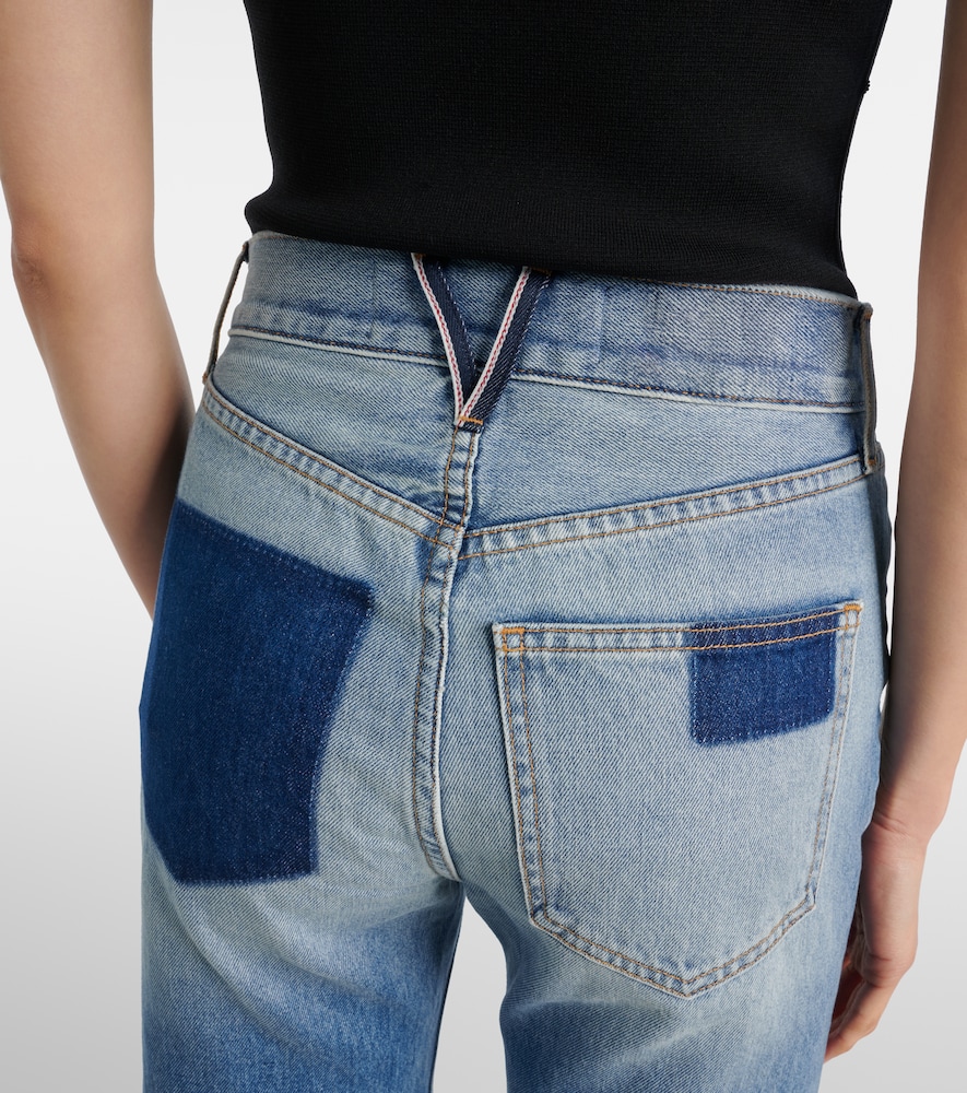 Patchwork Straight Jeans