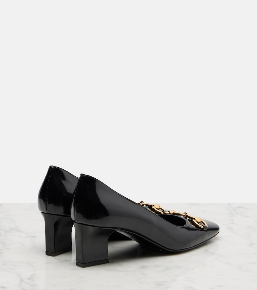  Gucci Gucci Signora 55 Horsebit Leather Pumps 