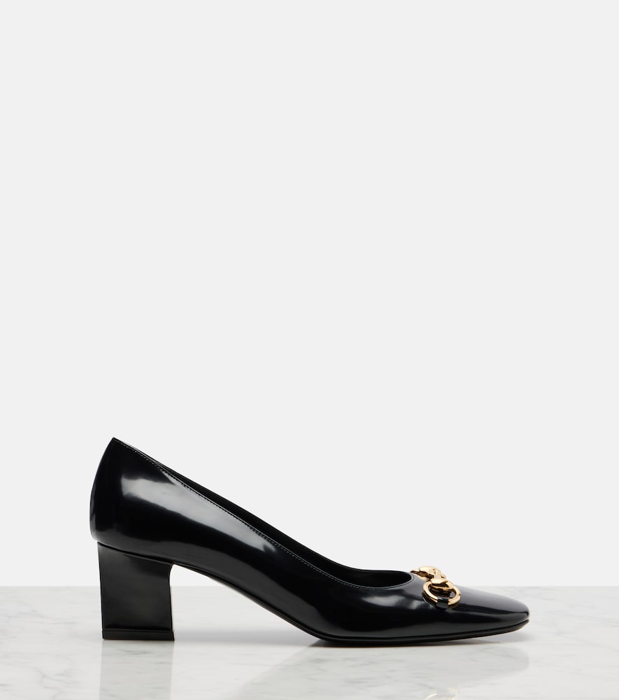  Gucci Gucci Signora 55 Horsebit Leather Pumps 