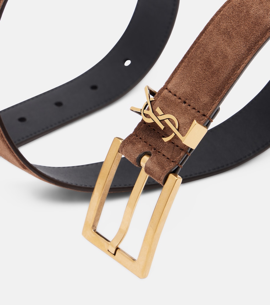  Saint Laurent Saint Laurent Gürtel Cassandre Aus Veloursleder 