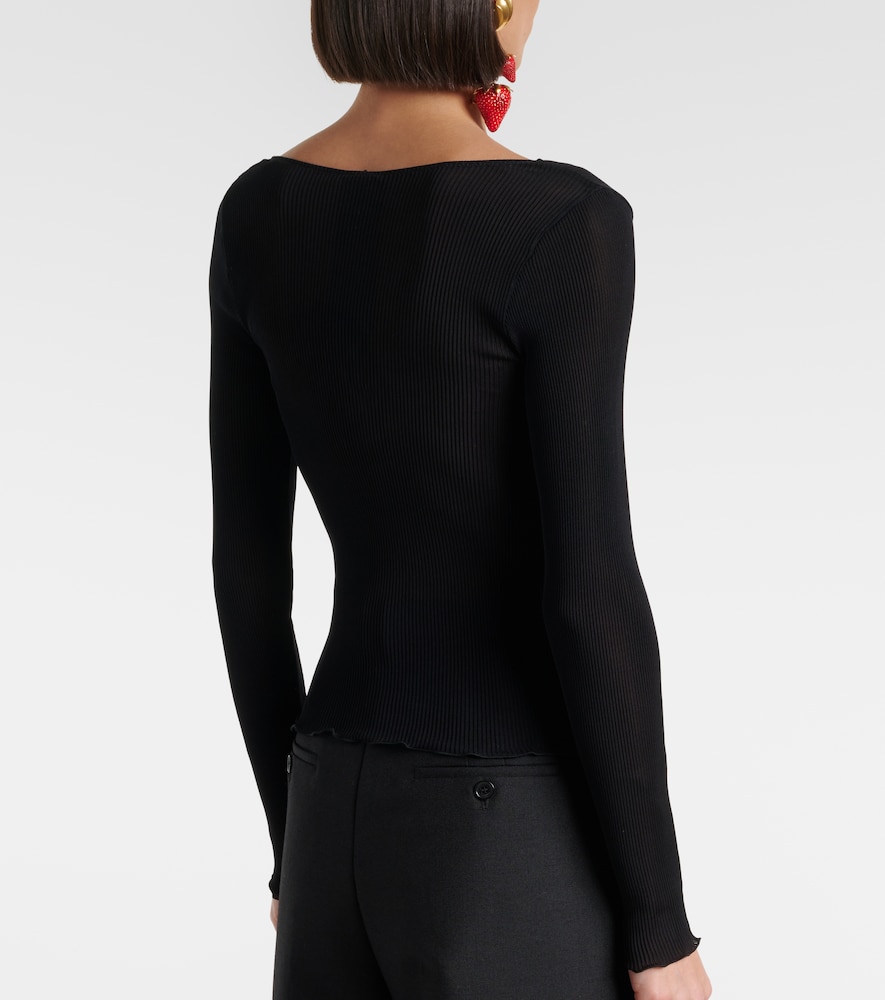  Saint Laurent Saint Laurent Top Aus Seide Mit Spitze 