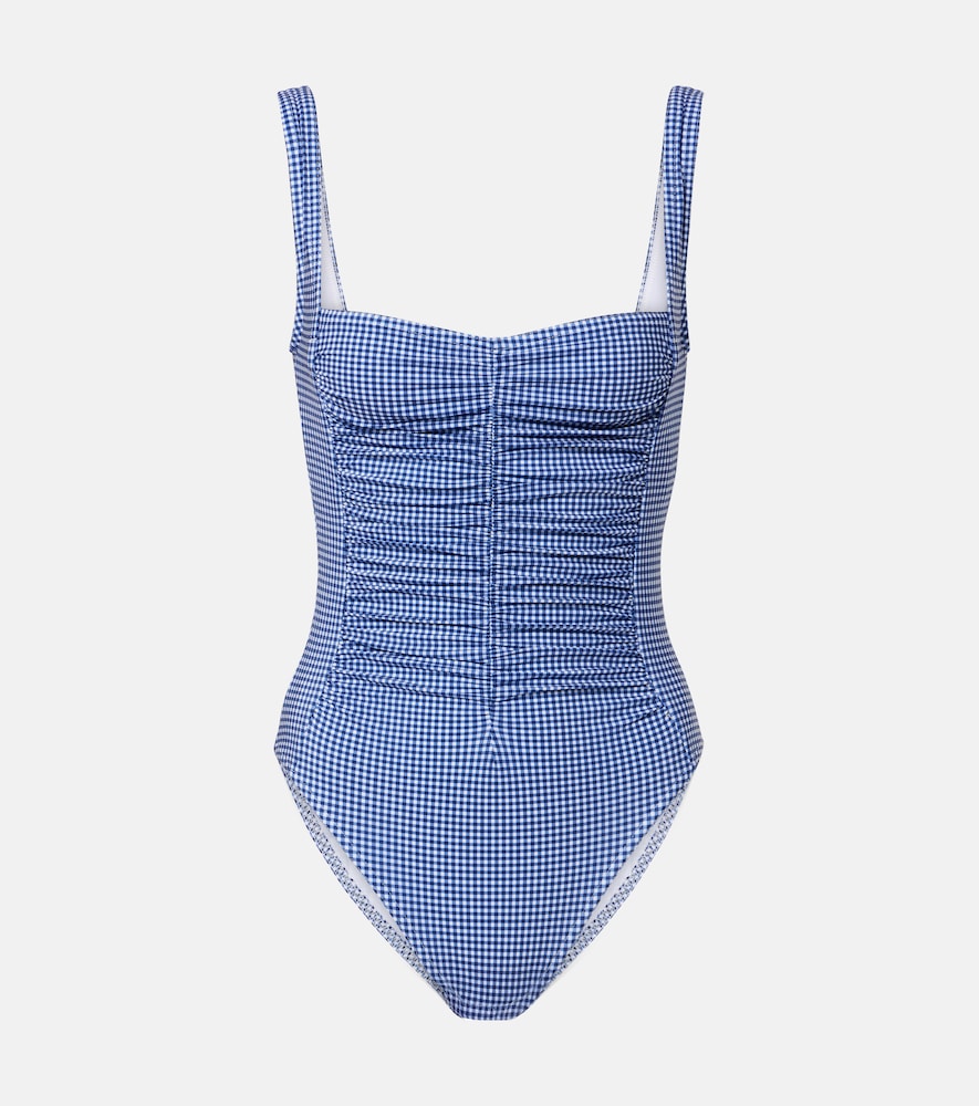 Karla Colletto Gingham ruched swimsuit