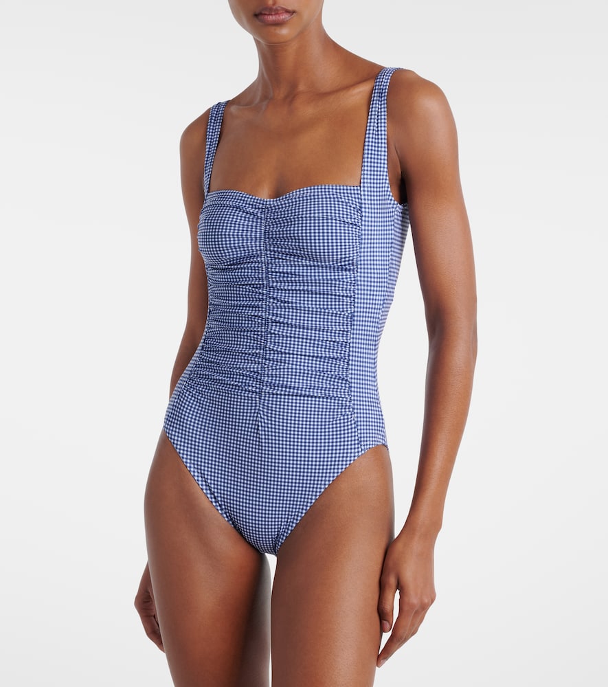 Karla Colletto Gingham ruched swimsuit