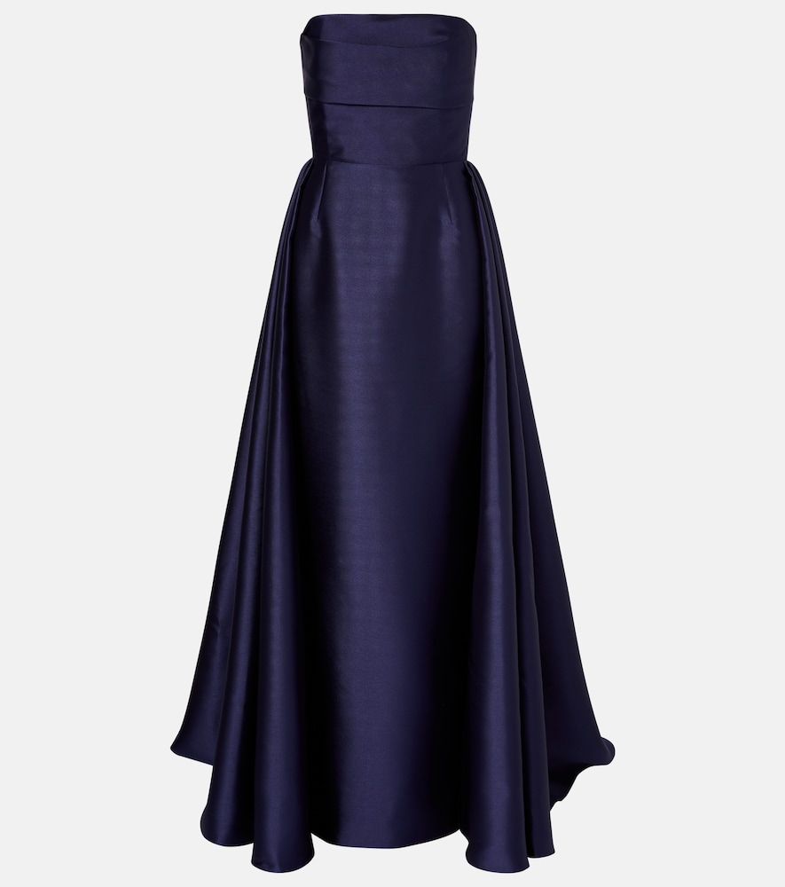 Solace London Strapless satin gown