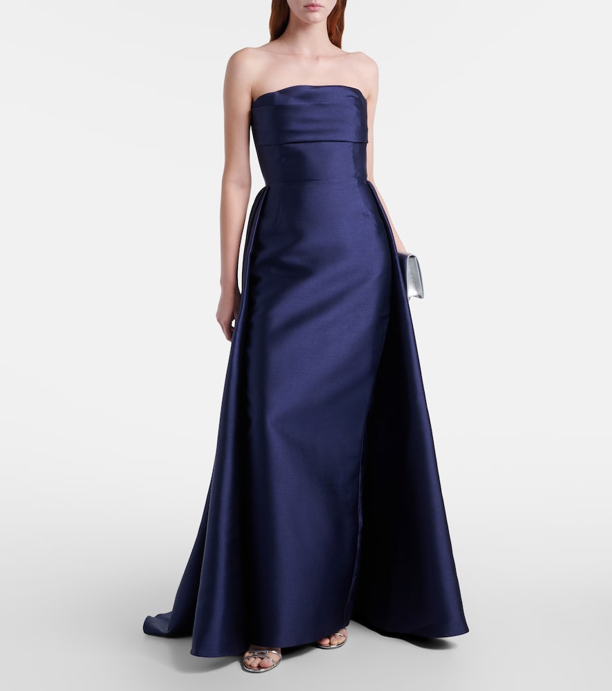 Solace London Strapless satin gown