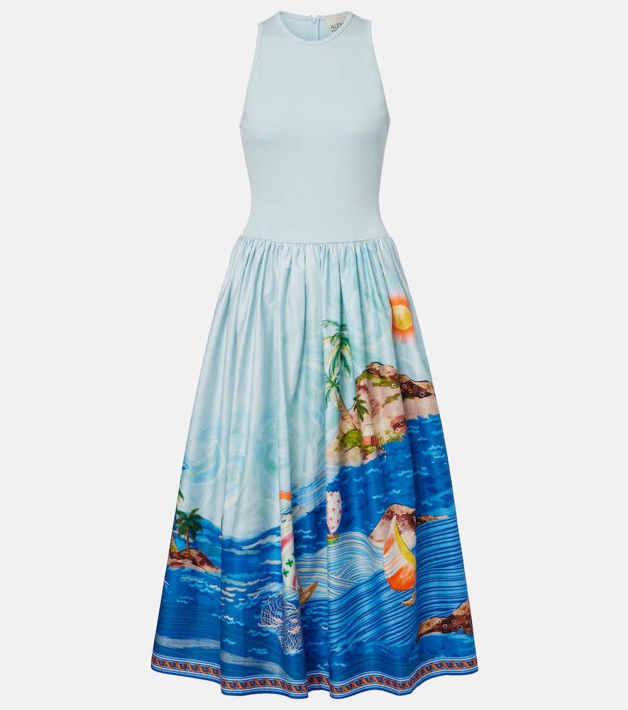 Alemais Alémais Printed cotton midi dress