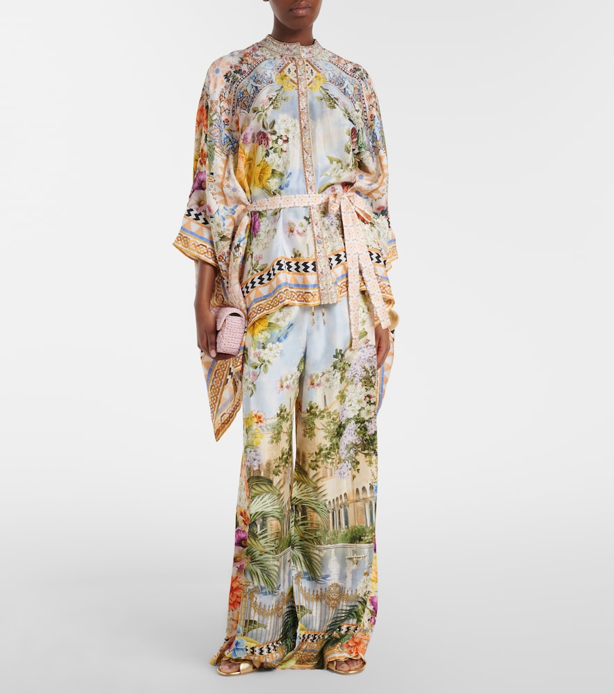  Camilla Camilla Embellished Printed Silk Blouse 