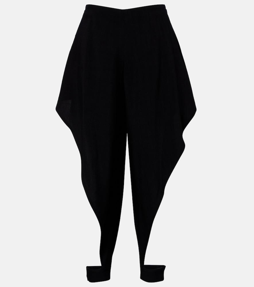 Alaïa Pantaloni Triangle con volant