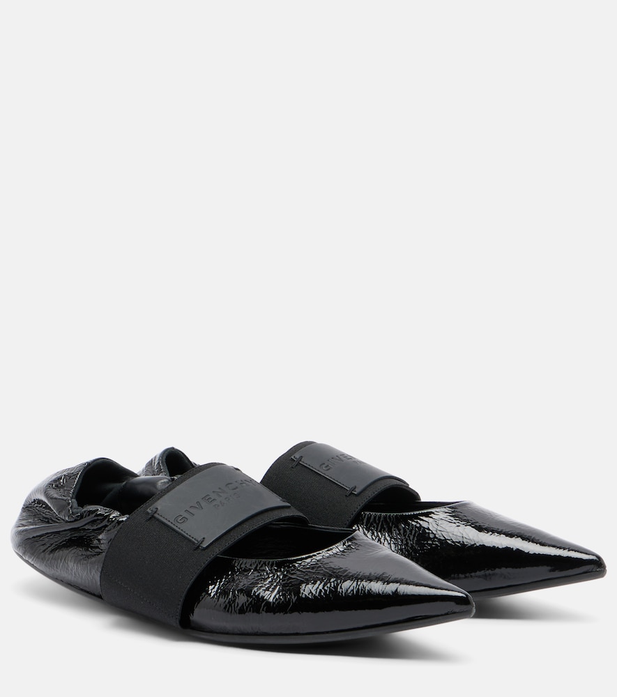 Givenchy Women's Black Crush Leather Ballet Flats UK Size 8 - Mytheresa