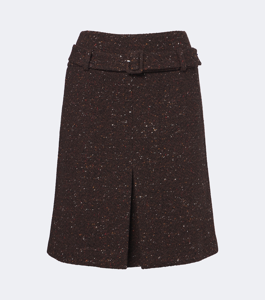 Shushu/Tong Belted Wool-Blend Miniskirt
