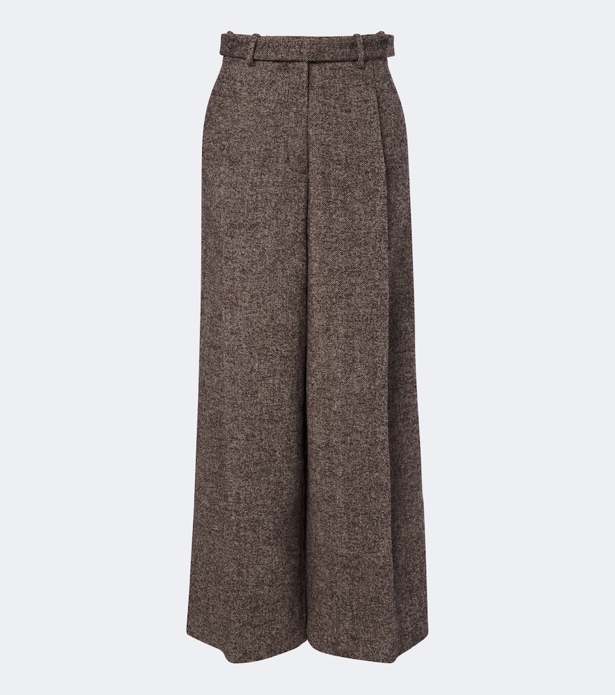 Weite Hose aus einem Wollgemisch
