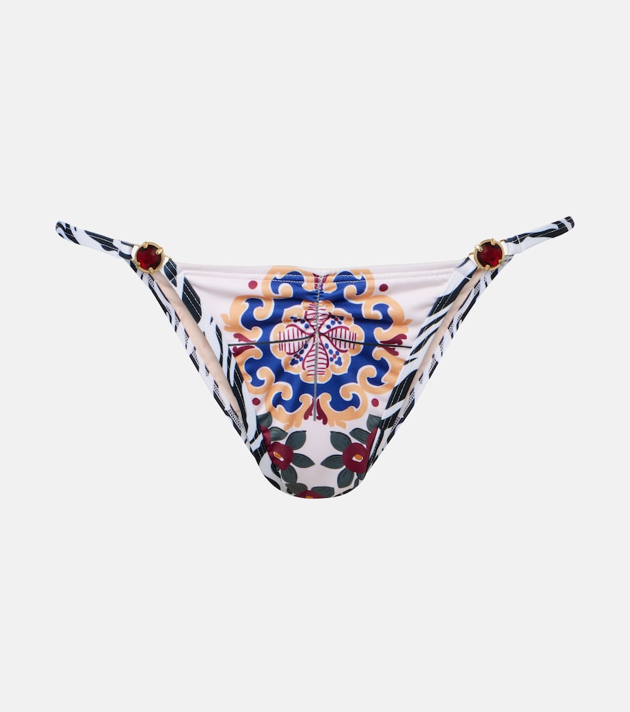 Bananhot Pracy embellished printed bikini bottoms