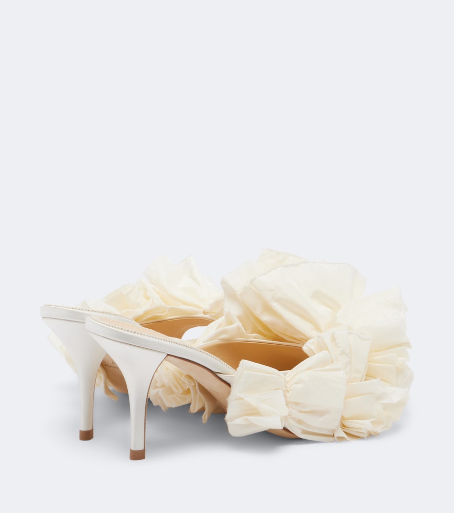 Floral-Appliqué Mules