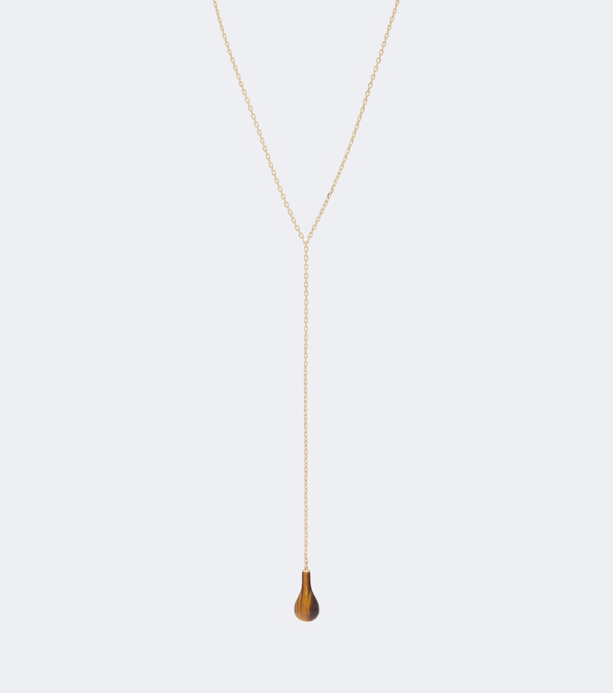 Halskette Tiger's Eye, 18kt vergoldet