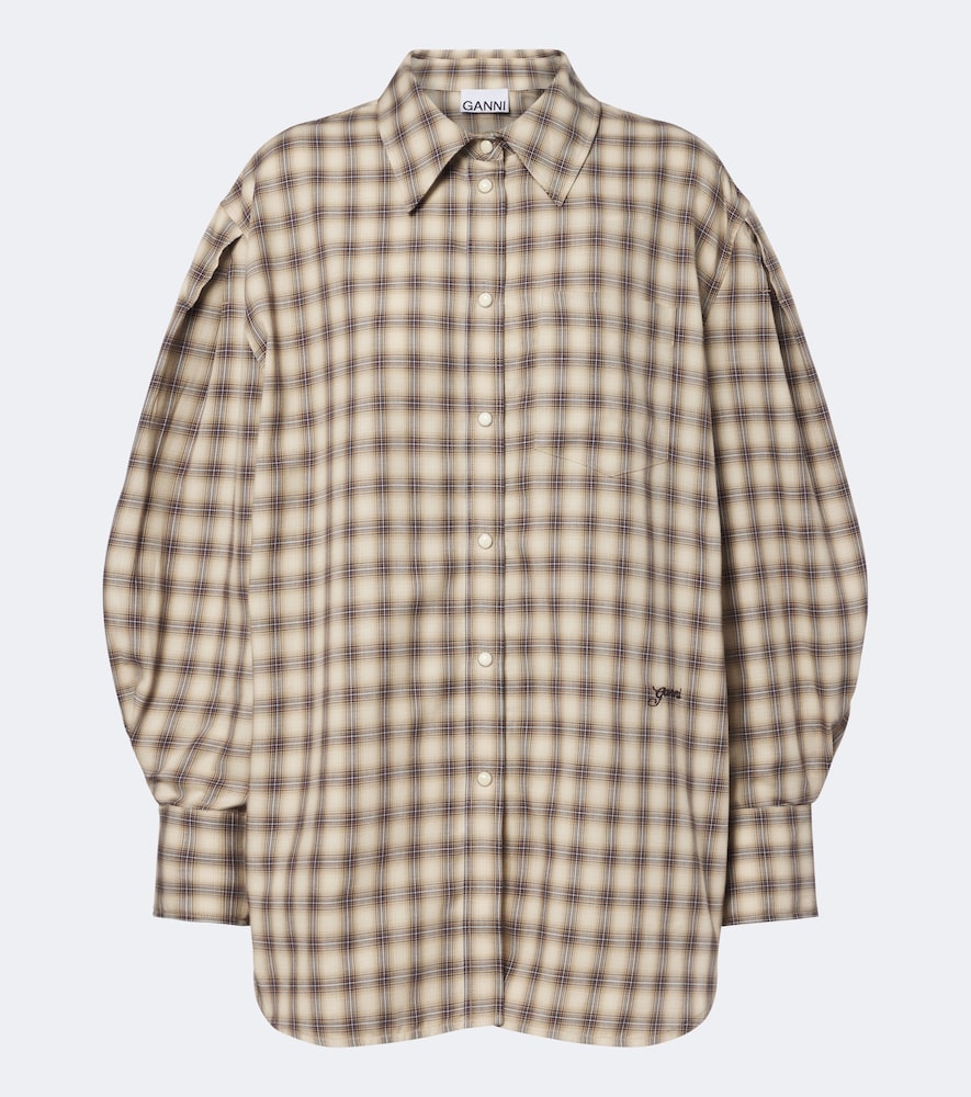Checked Cotton Flannel Shirt