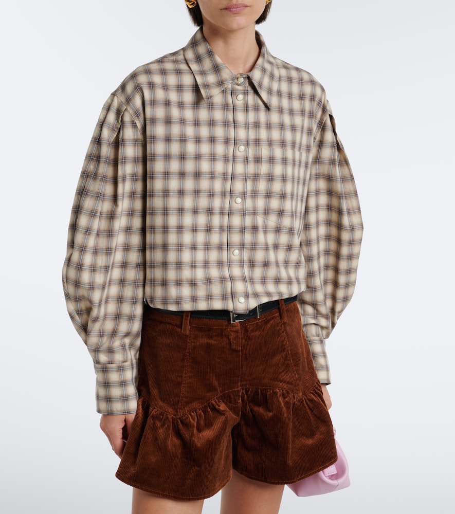 Checked Cotton Flannel Shirt