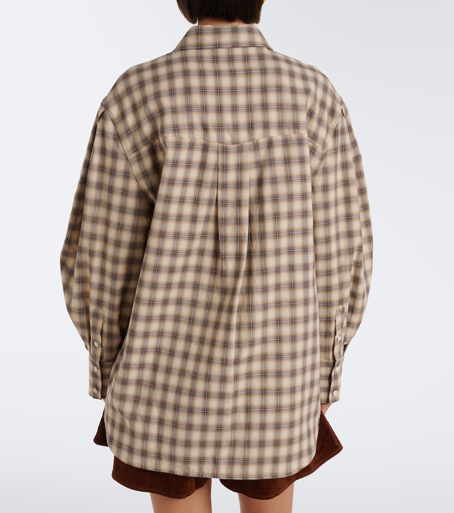 Checked Cotton Flannel Shirt
