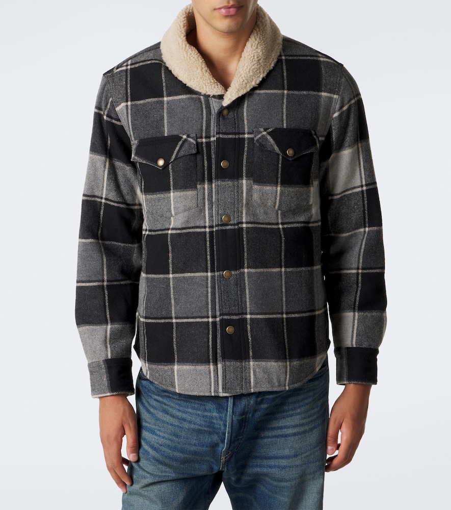 Padded Plaid Cotton Twill Overshirt