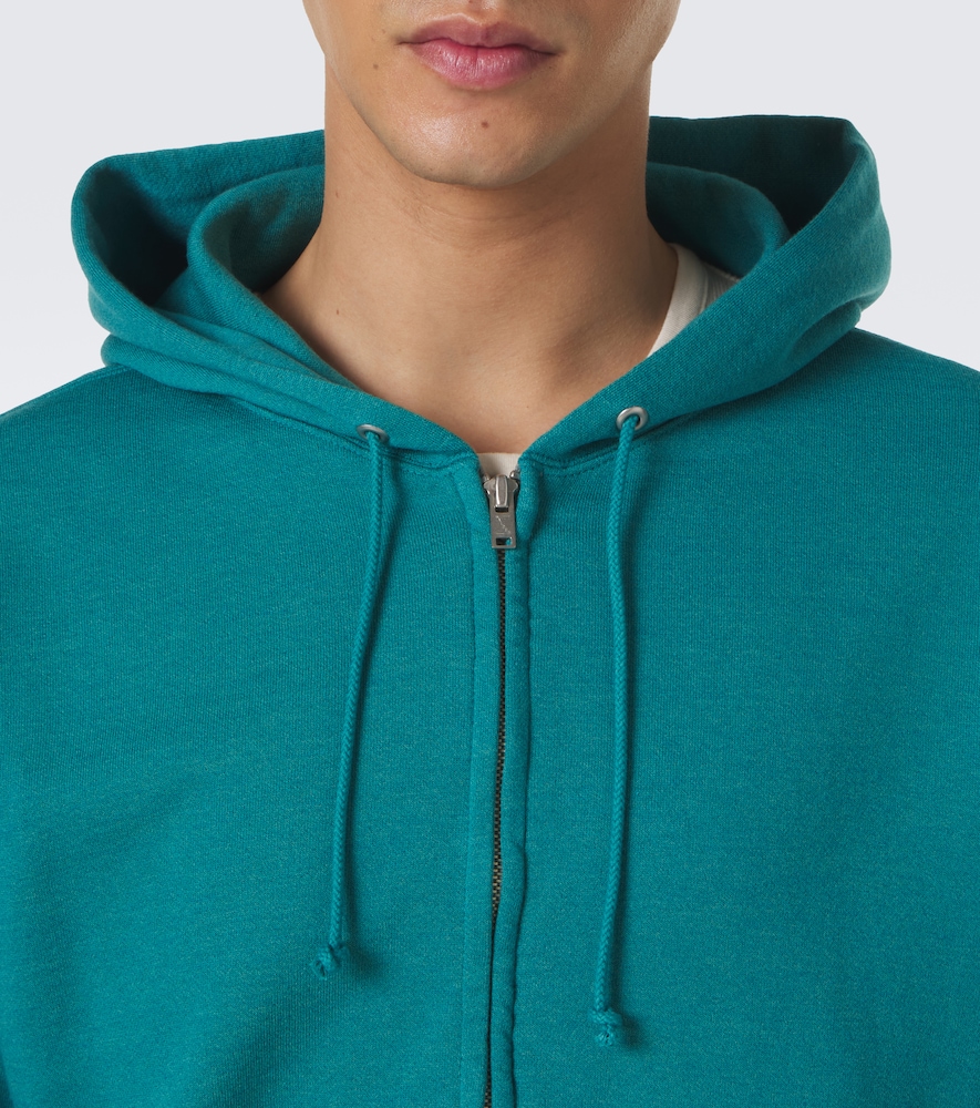 Cotton, Wool, And Silk Zip-Up Hoodie