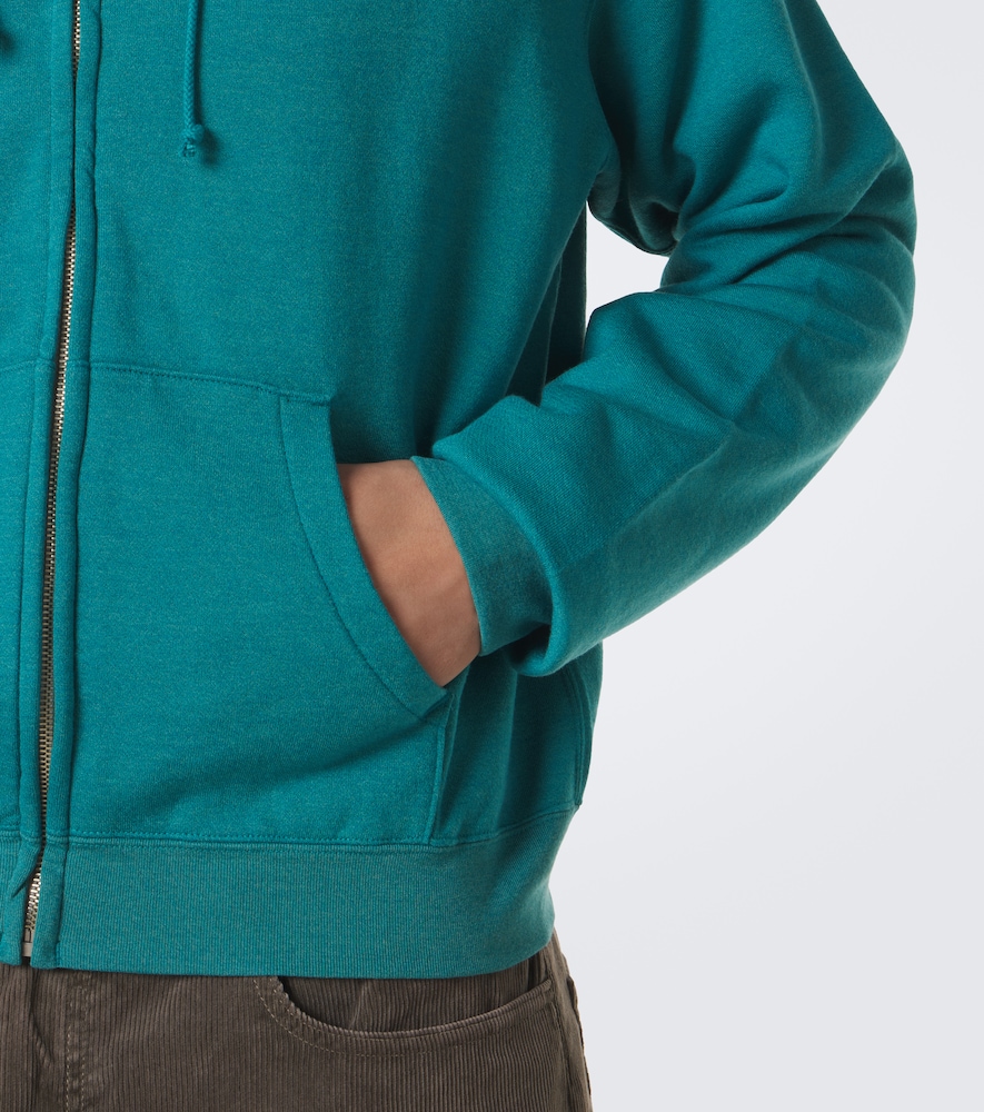 Cotton, Wool, And Silk Zip-Up Hoodie