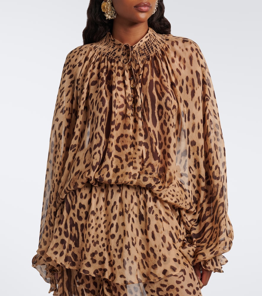 Leopard-Print Blouse