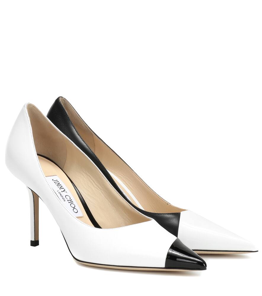 Jimmy Choo Love 85 Mismatched Twotone Matte And Patentleather Pumps