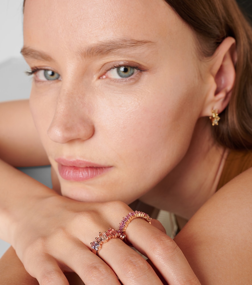  Suzanne Kalan Suzanne Kalan 18kt Rose Gold Ring With Sapphires 