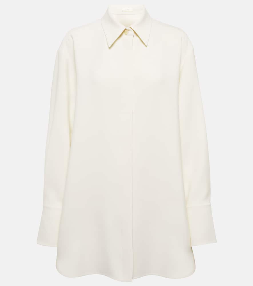 The Row Xime silk cady shirt