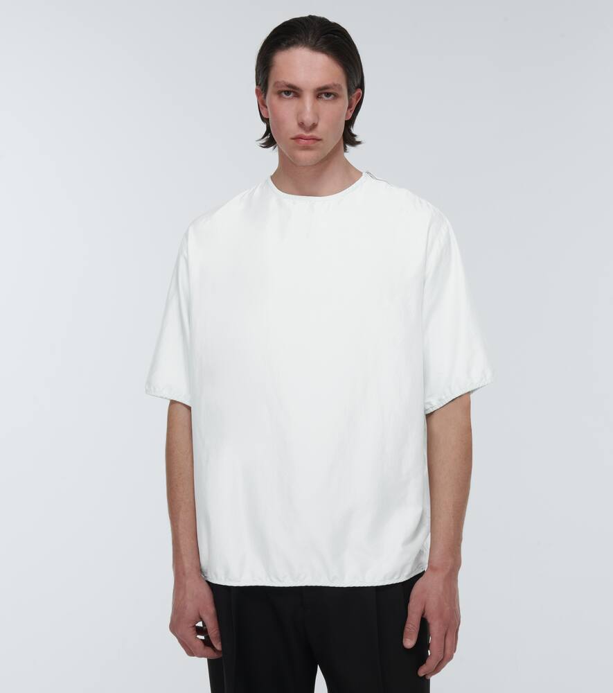 Jil Sander Blouson Silk Blend T-shirt In Mint