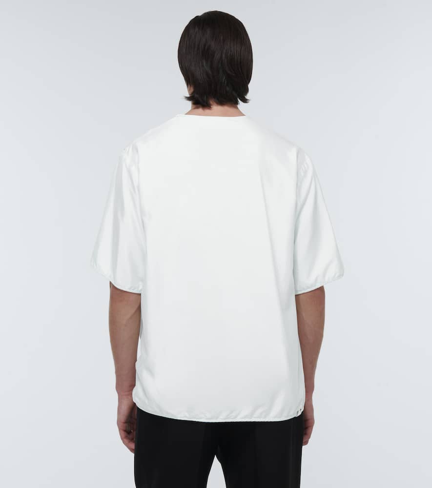Jil Sander Blouson Silk Blend T-shirt In Mint