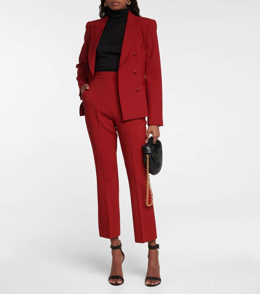 Max Mara Nepeta Ankle Pants In Rosso