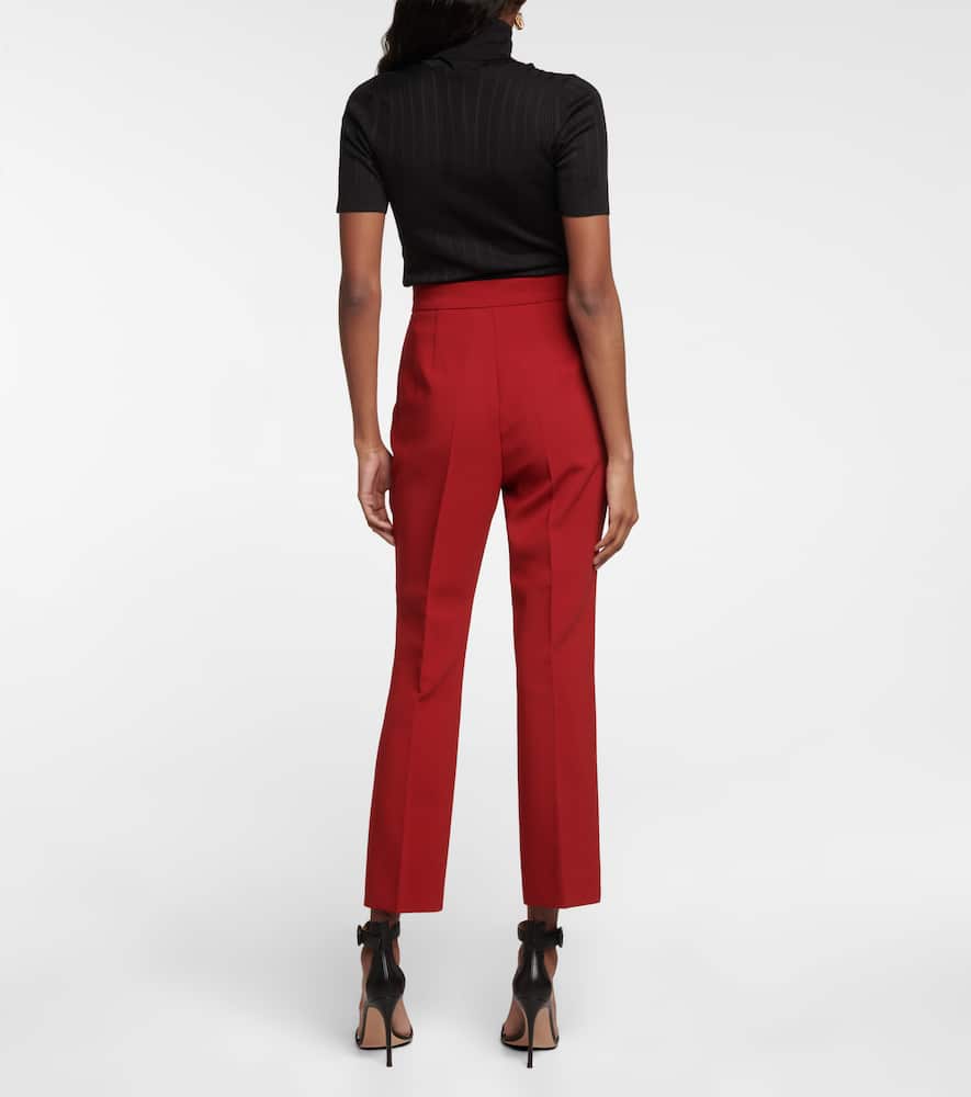 Max Mara Nepeta Ankle Pants In Rosso